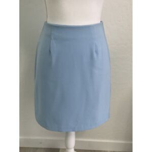 City Triangles Women Soft Blue Pencil Skirt Size 7 Zipper Pleated